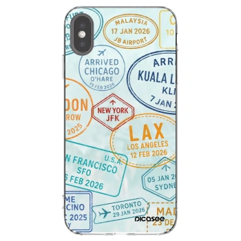 Picasee silikonski prozorni ovitek za Apple iPhone XS Max - PASSPORT EDITION