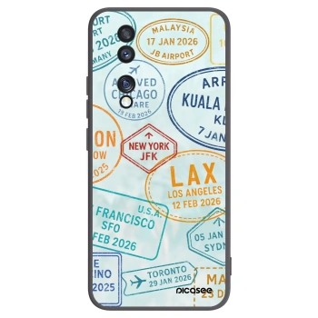 Picasee silikonski črni ovitek za Honor 70 - PASSPORT EDITION