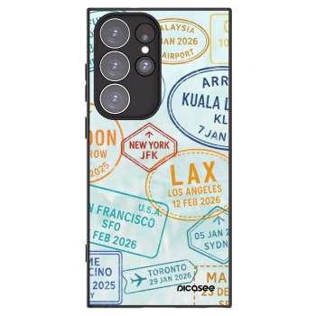 Picasee silikonski črni ovitek za Samsung Galaxy S23 Ultra 5G - PASSPORT EDITION