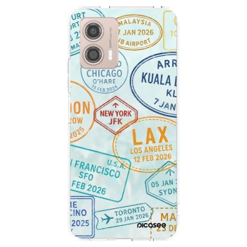 Picasee silikonski prozorni ovitek za Motorola Moto G53 5G - PASSPORT EDITION