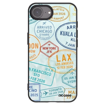 Picasee silikonski črni ovitek za Apple iPhone 16e - PASSPORT EDITION