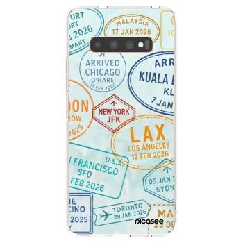 Picasee silikonski prozorni ovitek za Samsung Galaxy S10 Plus G975 - PASSPORT EDITION