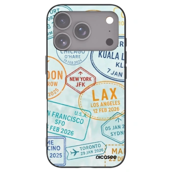 Picasee silikonski črni ovitek za Apple iPhone 17 Pro - PASSPORT EDITION