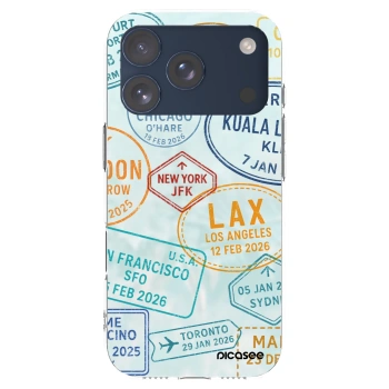 Picasee silikonski prozorni ovitek za Apple iPhone 17 Pro - PASSPORT EDITION