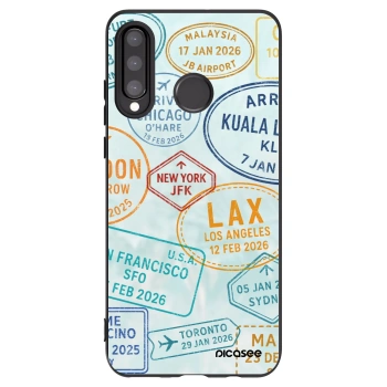 Picasee silikonski črni ovitek za Huawei P30 Lite - PASSPORT EDITION