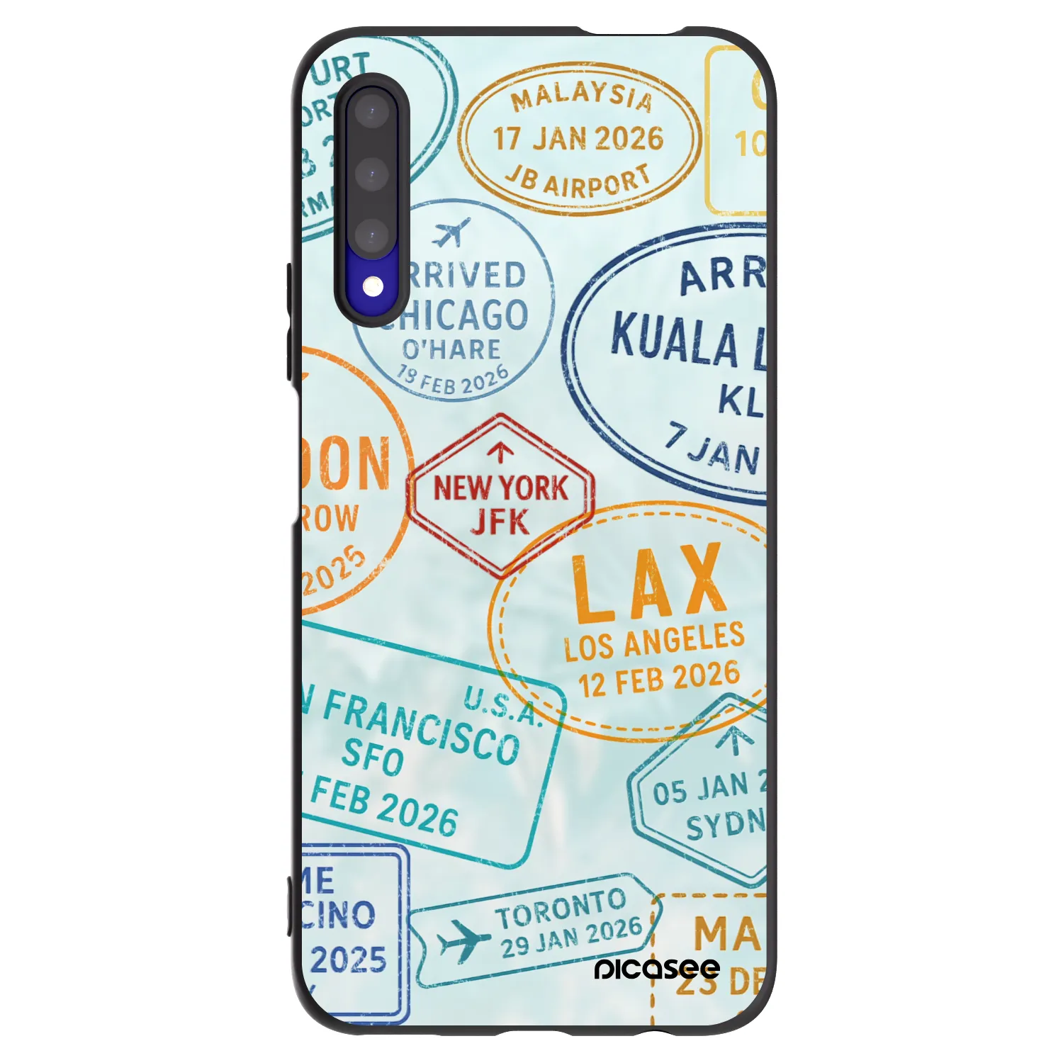 Picasee silikonski črni ovitek za Honor 9X Pro - PASSPORT EDITION
