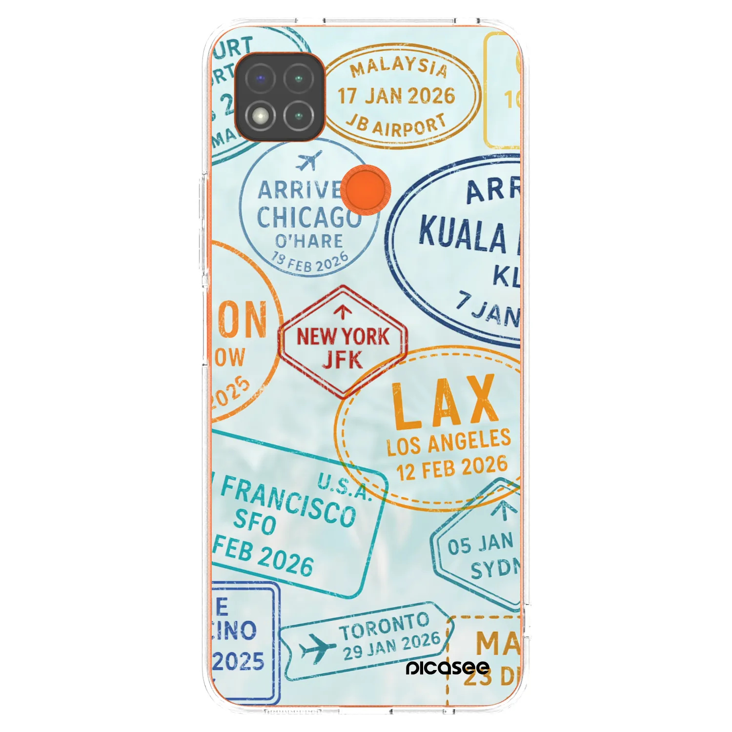 Picasee silikonski prozorni ovitek za Xiaomi Redmi 9C - PASSPORT EDITION