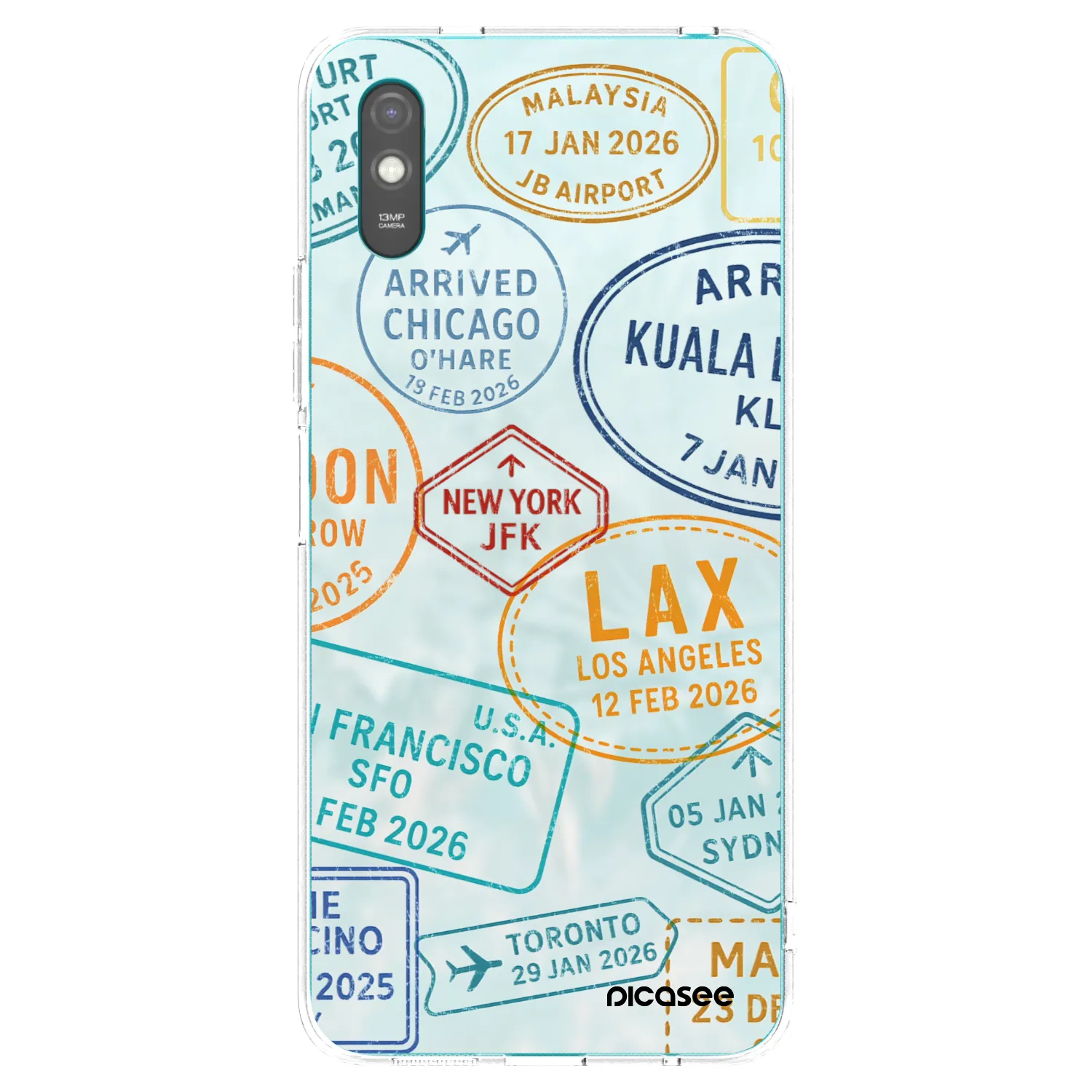 Picasee silikonski prozorni ovitek za Xiaomi Redmi 9A - PASSPORT EDITION
