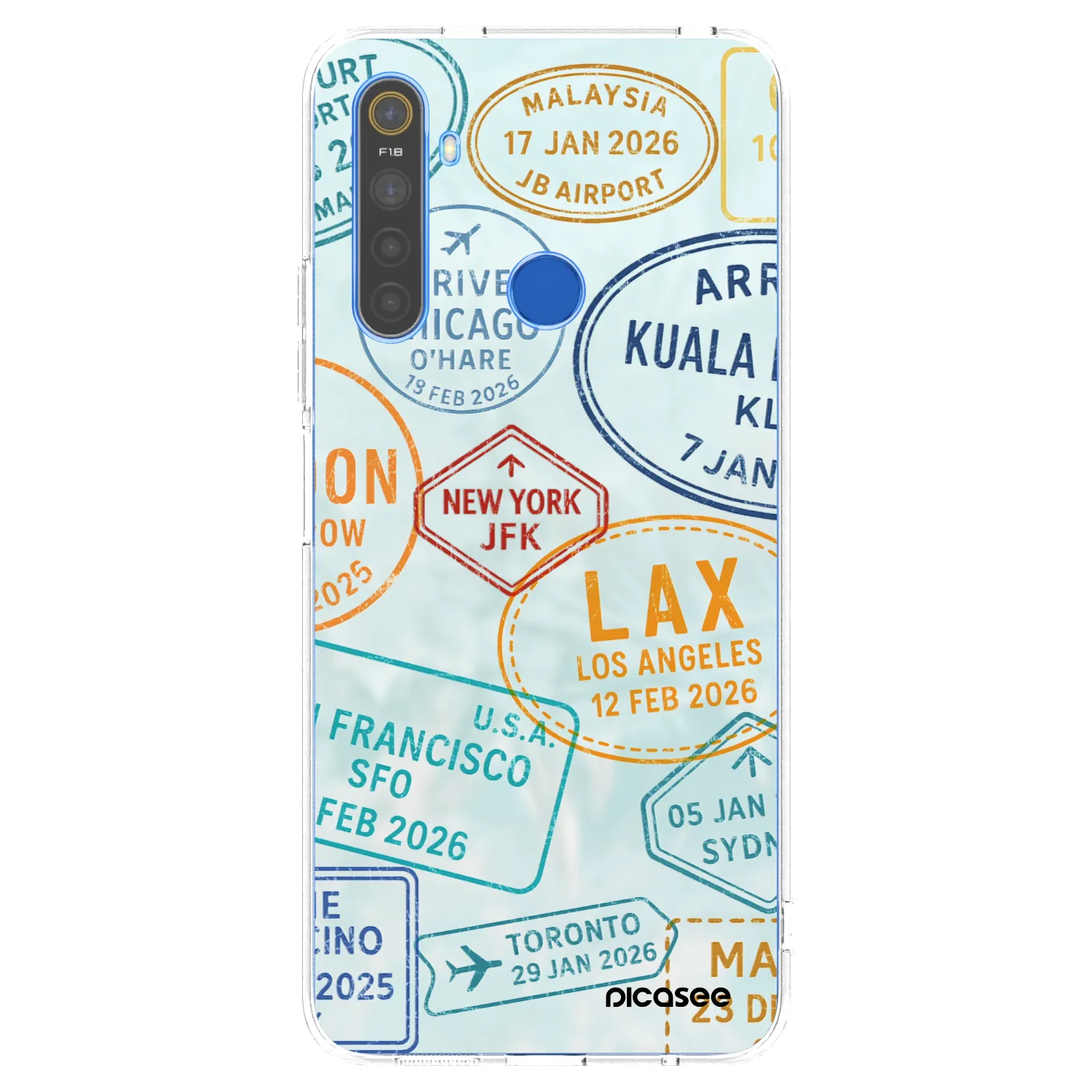 Picasee silikonski prozorni ovitek za Realme 5 - PASSPORT EDITION