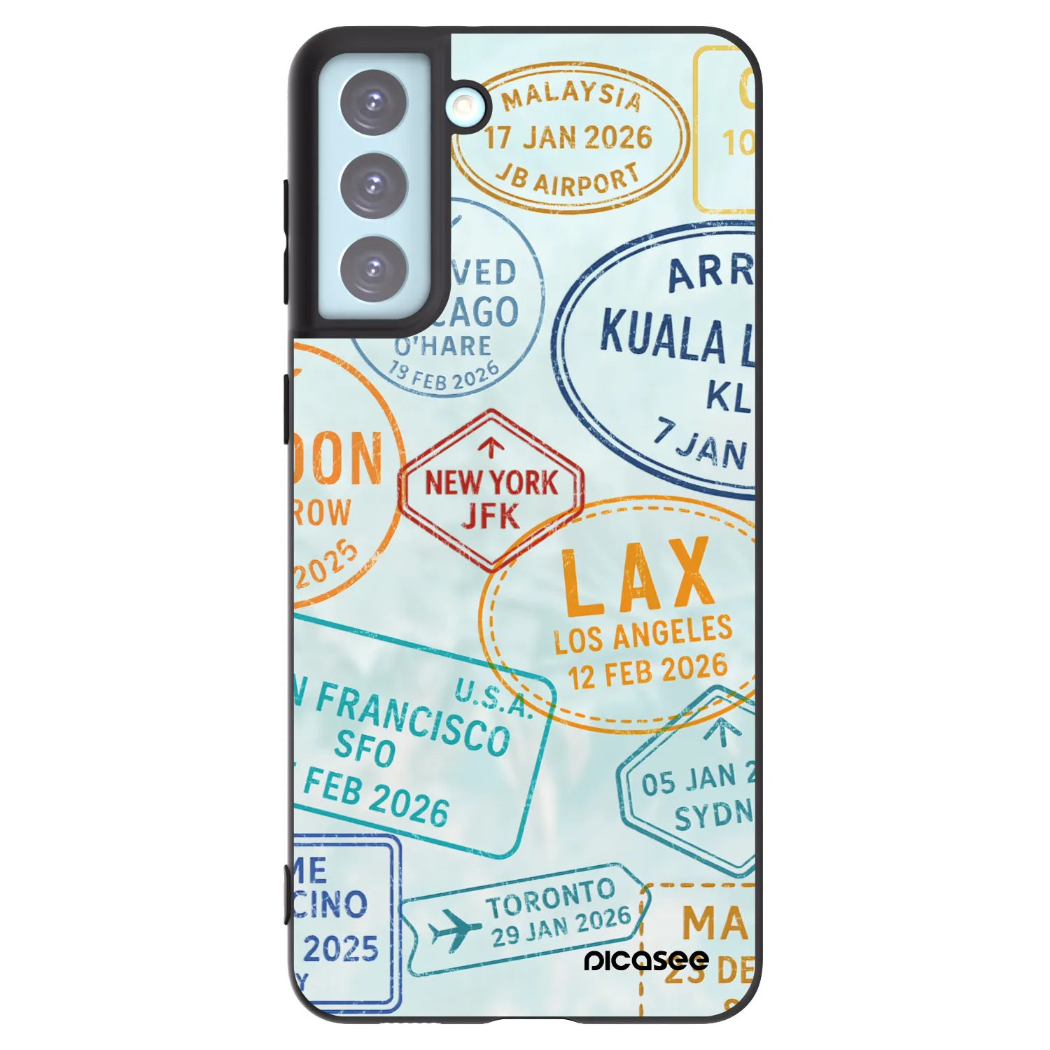 Picasee silikonski črni ovitek za Samsung Galaxy S21+ 5G G996F - PASSPORT EDITION