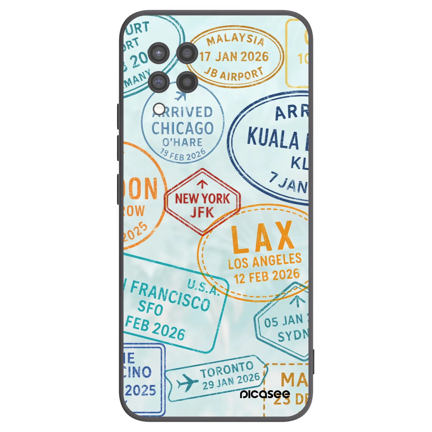 Picasee silikonski črni ovitek za Samsung Galaxy A42 A426B - PASSPORT EDITION