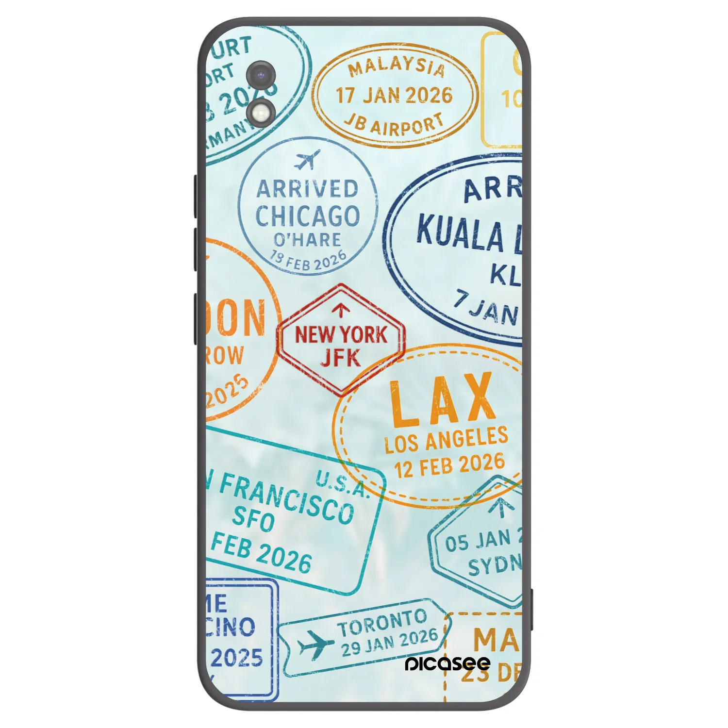 Picasee silikonski črni ovitek za Xiaomi Redmi 9AT - PASSPORT EDITION