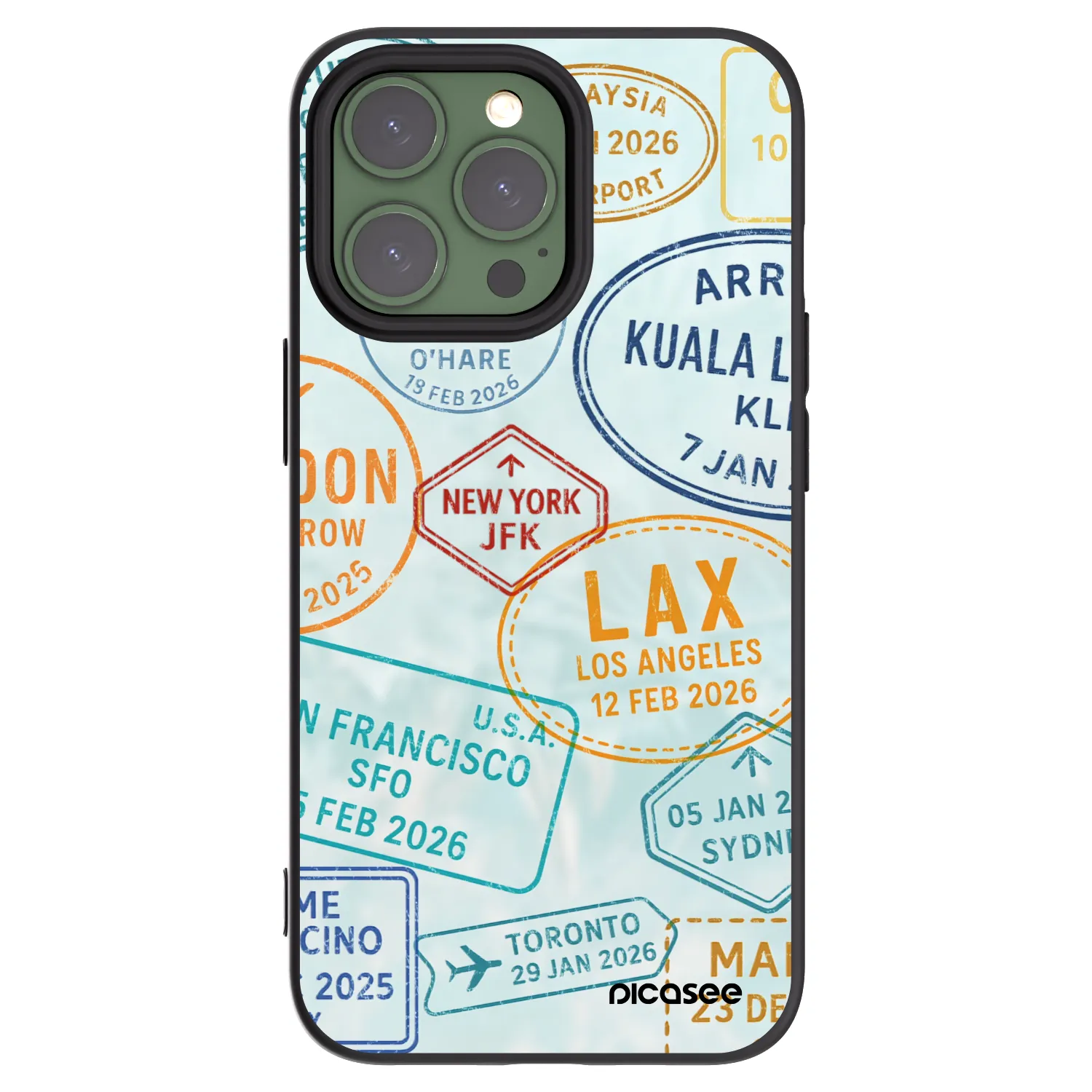 Picasee silikonski črni ovitek za Apple iPhone 13 Pro - PASSPORT EDITION