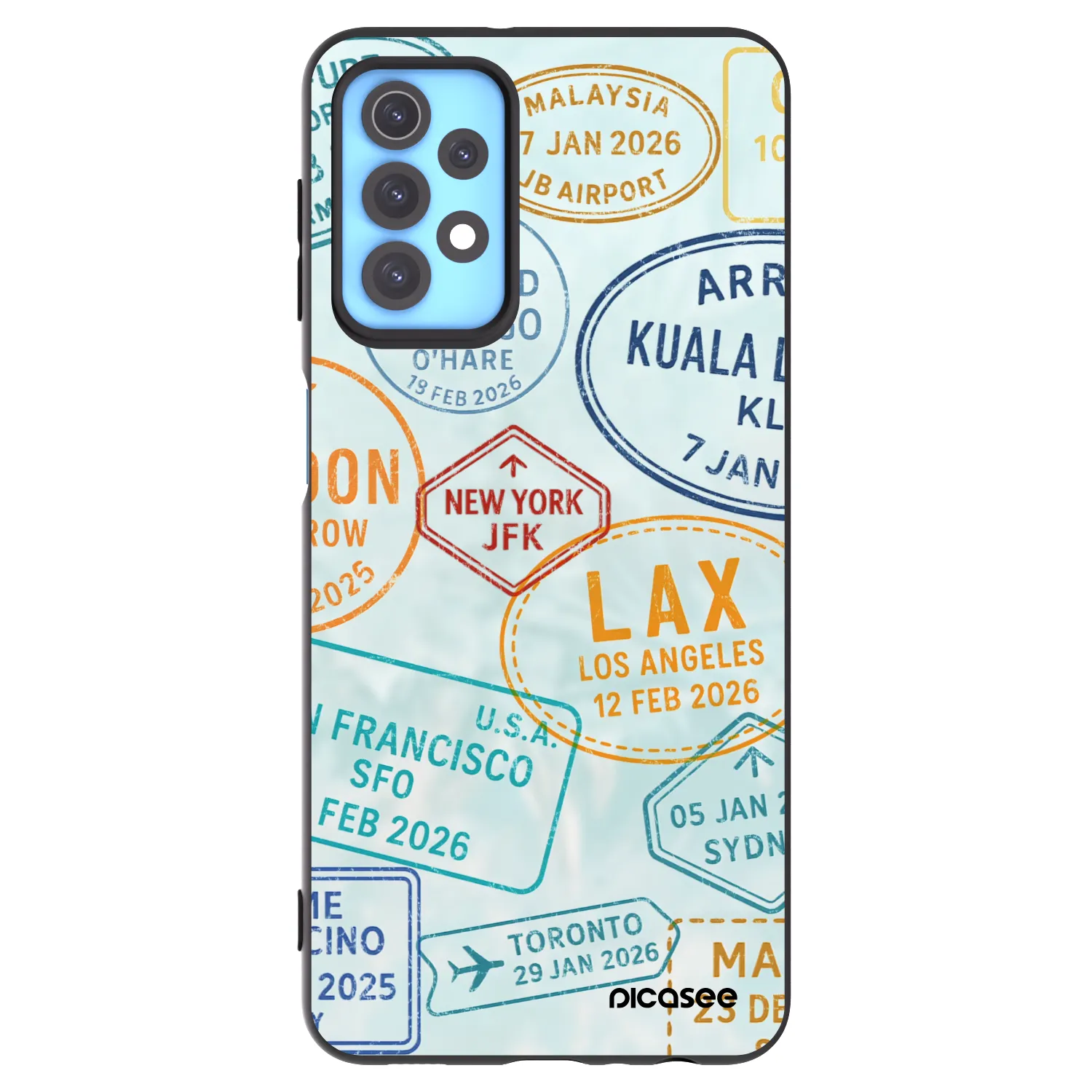 Picasee silikonski črni ovitek za Samsung Galaxy A32 4G SM-A325F - PASSPORT EDITION