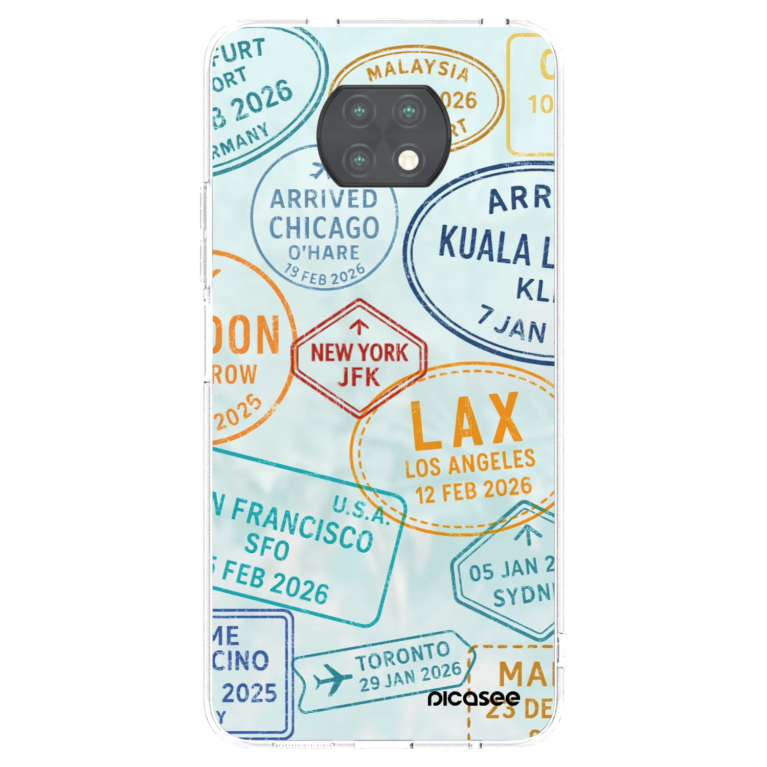 Picasee silikonski prozorni ovitek za Xiaomi Redmi Note 9T - PASSPORT EDITION