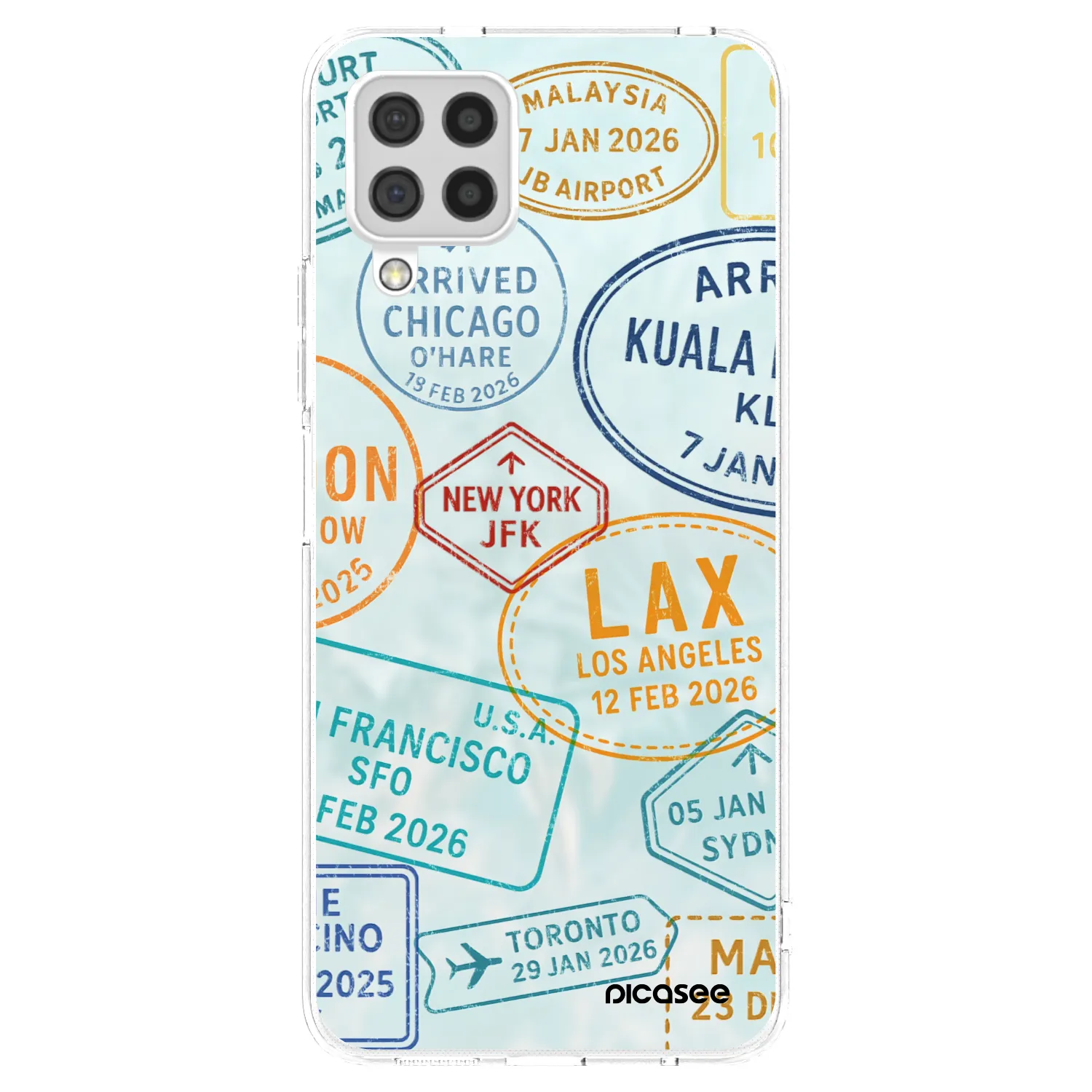 Picasee silikonski prozorni ovitek za Samsung Galaxy A22 A225F 4G - PASSPORT EDITION