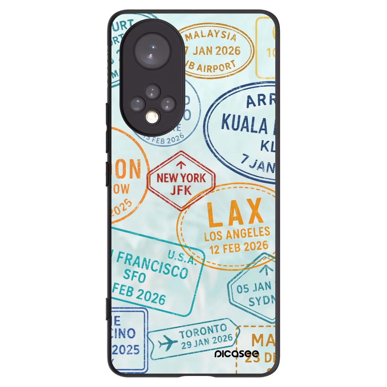 Picasee silikonski črni ovitek za Honor 50 5G - PASSPORT EDITION