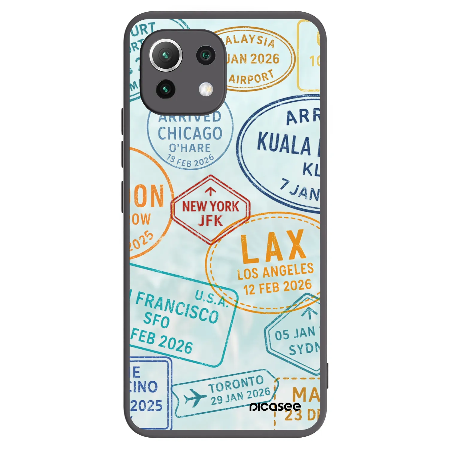 Picasee silikonski črni ovitek za Xiaomi 11 Lite 5G NE - PASSPORT EDITION