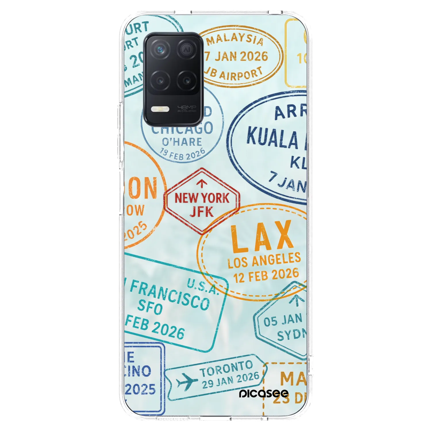 Picasee silikonski prozorni ovitek za Realme 8 5G - PASSPORT EDITION