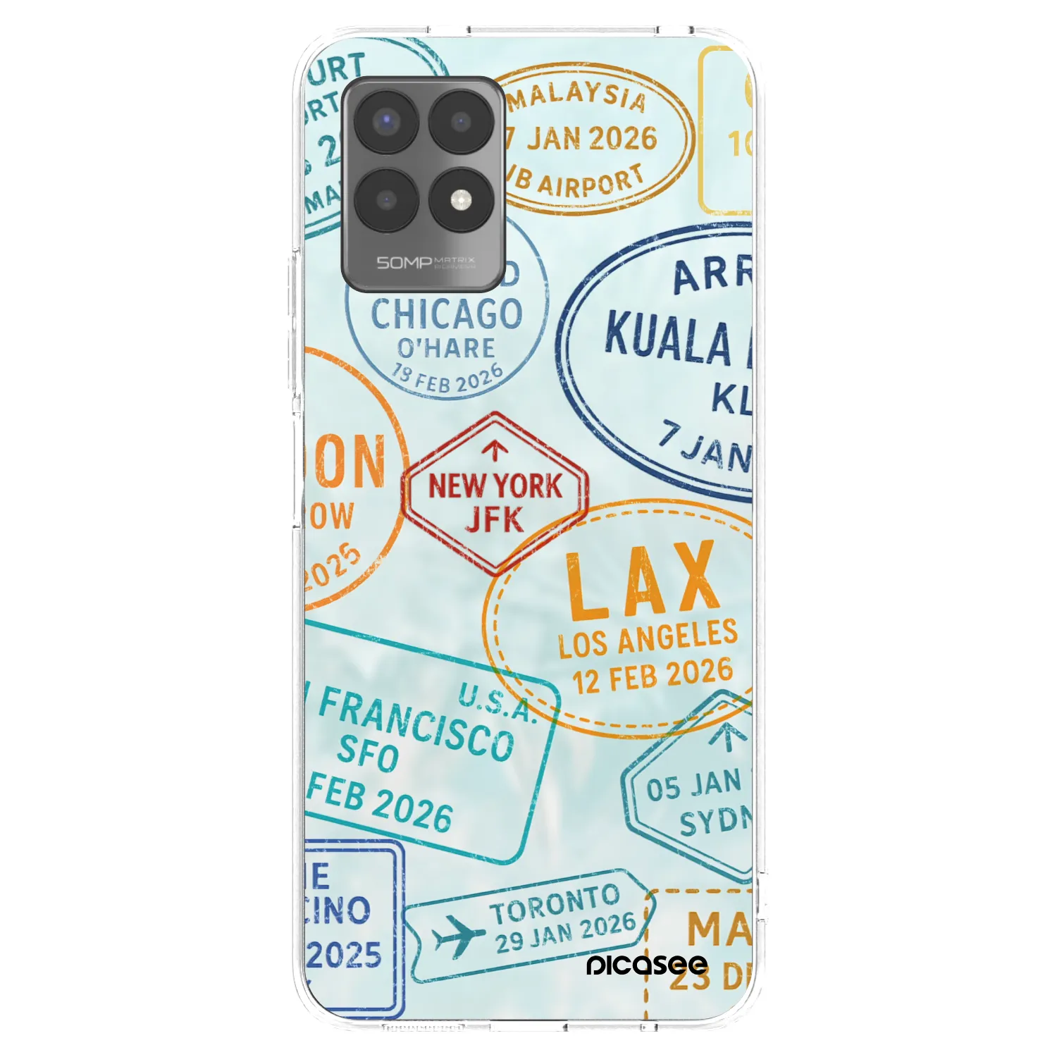 Picasee silikonski prozorni ovitek za Realme 8i - PASSPORT EDITION