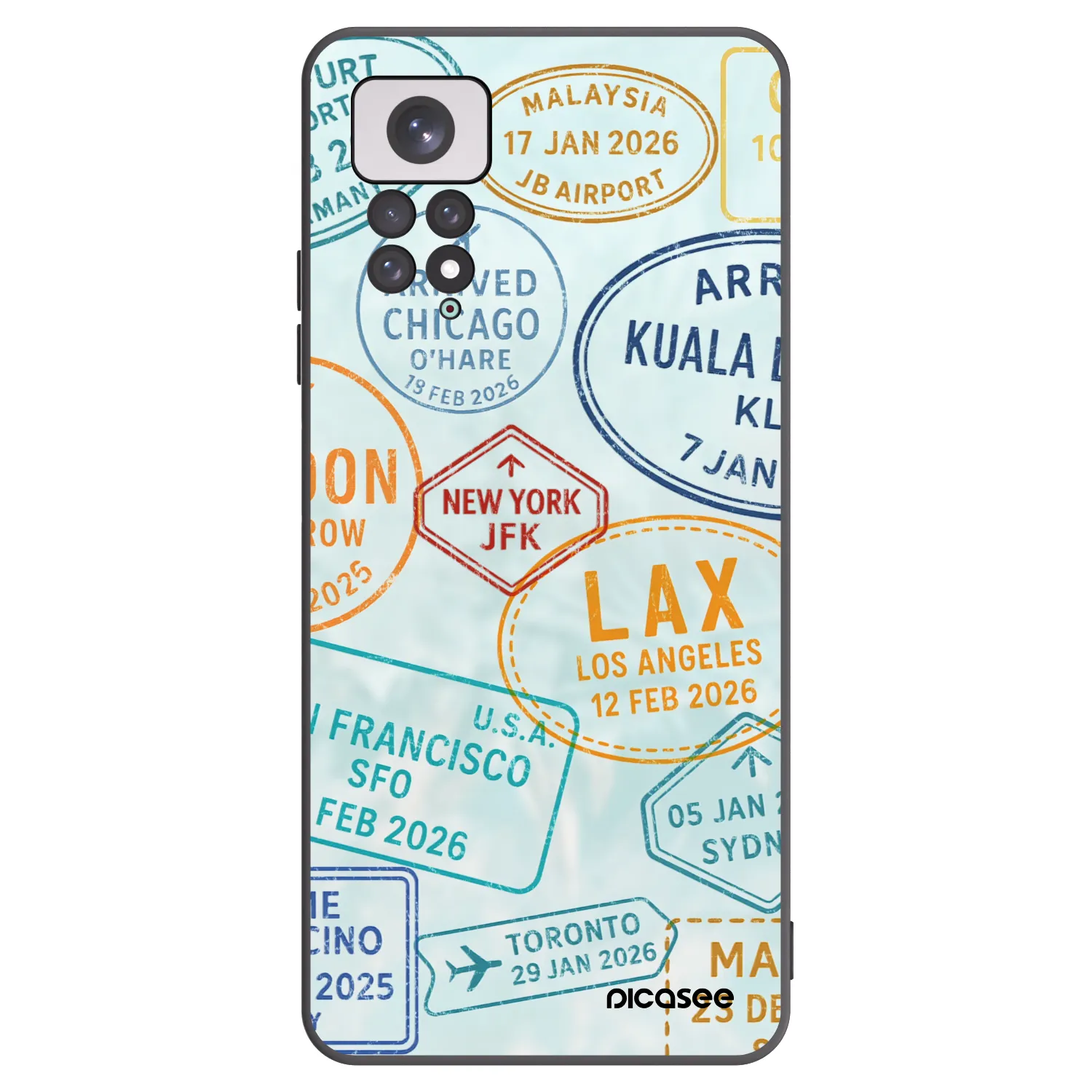 Picasee silikonski črni ovitek za Xiaomi Redmi Note 11 - PASSPORT EDITION