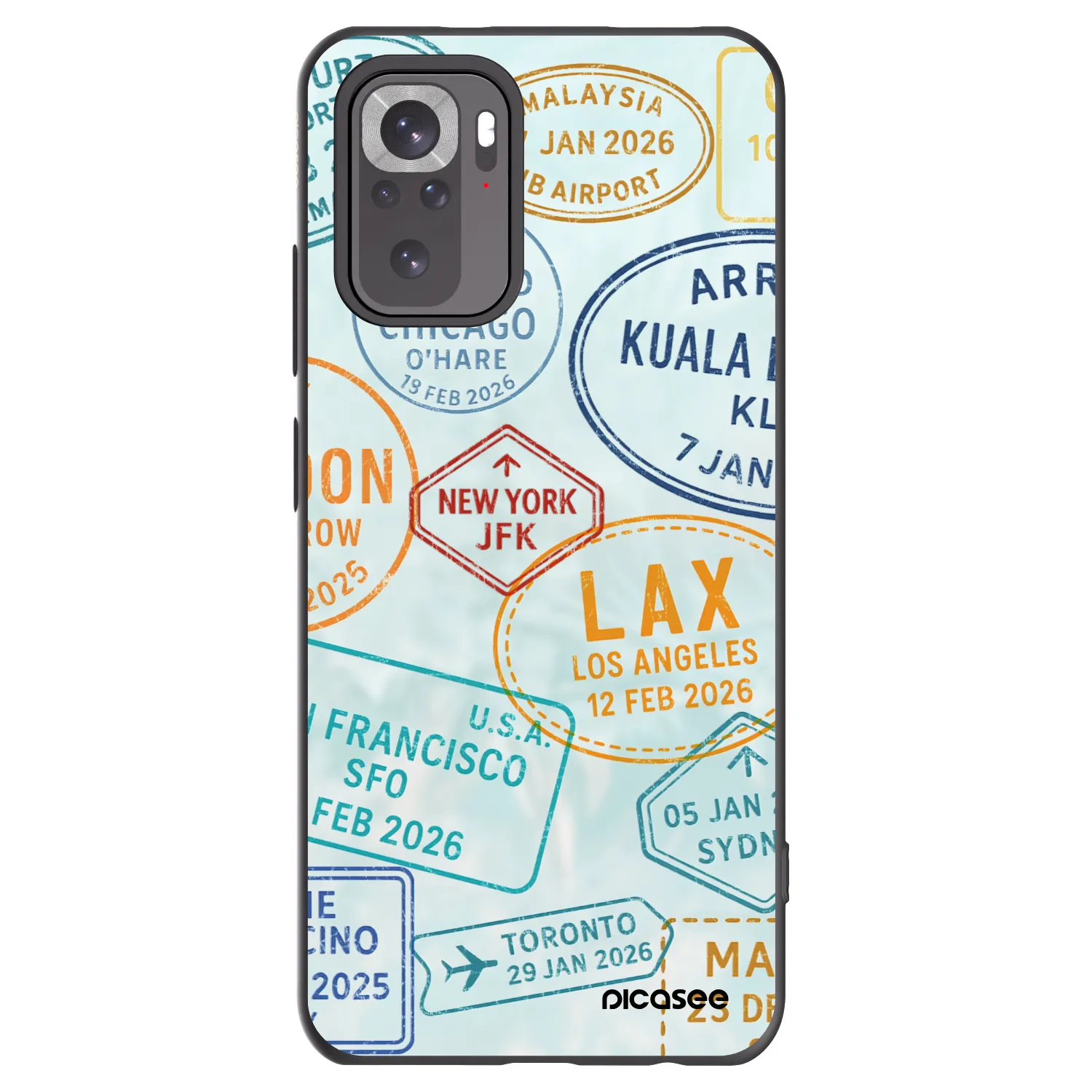 Picasee silikonski črni ovitek za Xiaomi Redmi Note 11S 4G - PASSPORT EDITION