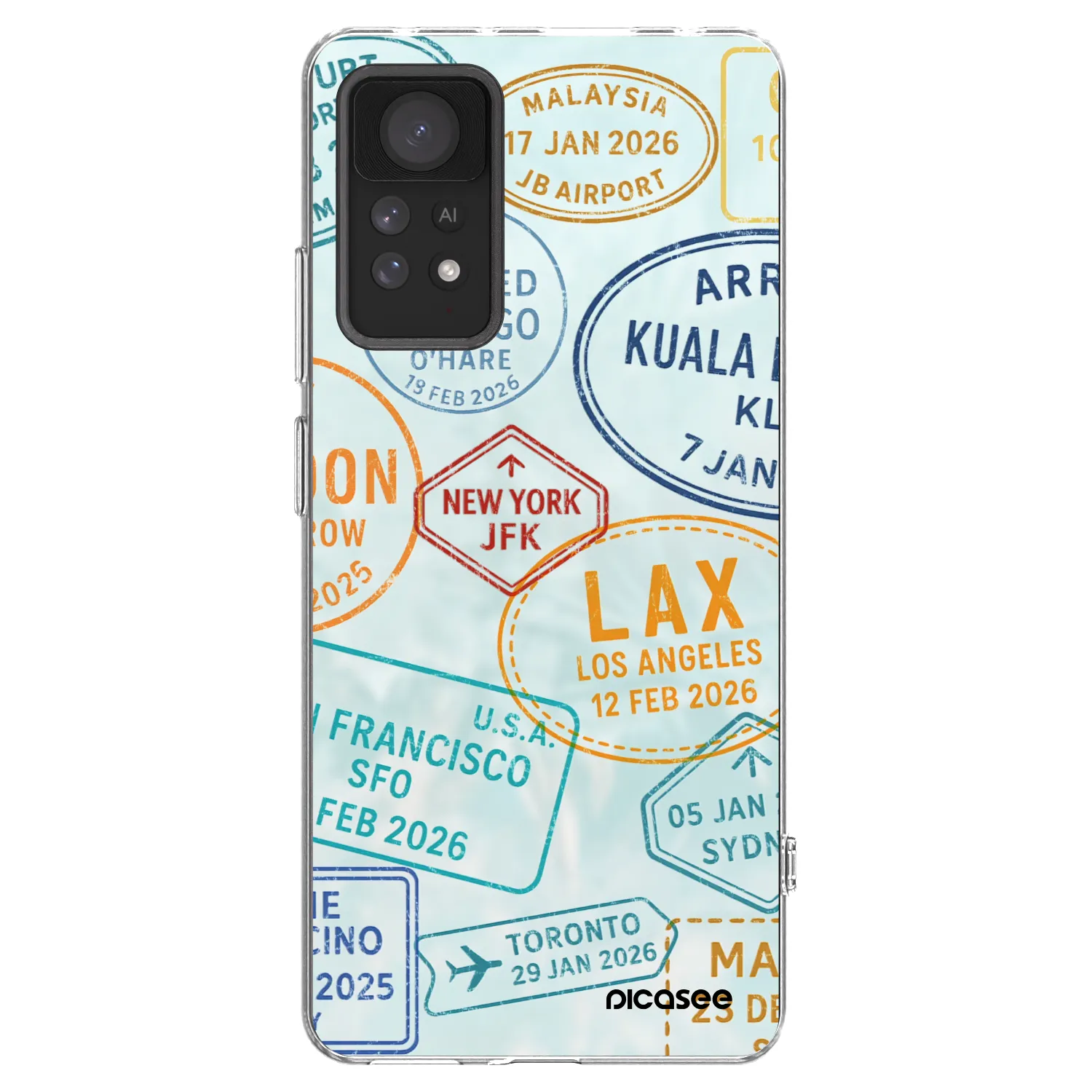 Picasee silikonski prozorni ovitek za Xiaomi Redmi Note 11 Pro 5G - PASSPORT EDITION