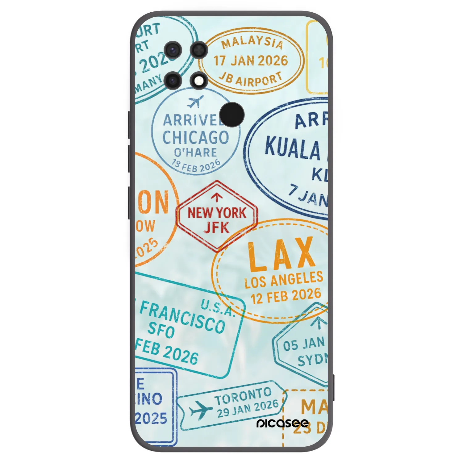 Picasee silikonski črni ovitek za Xiaomi Redmi 10C - PASSPORT EDITION