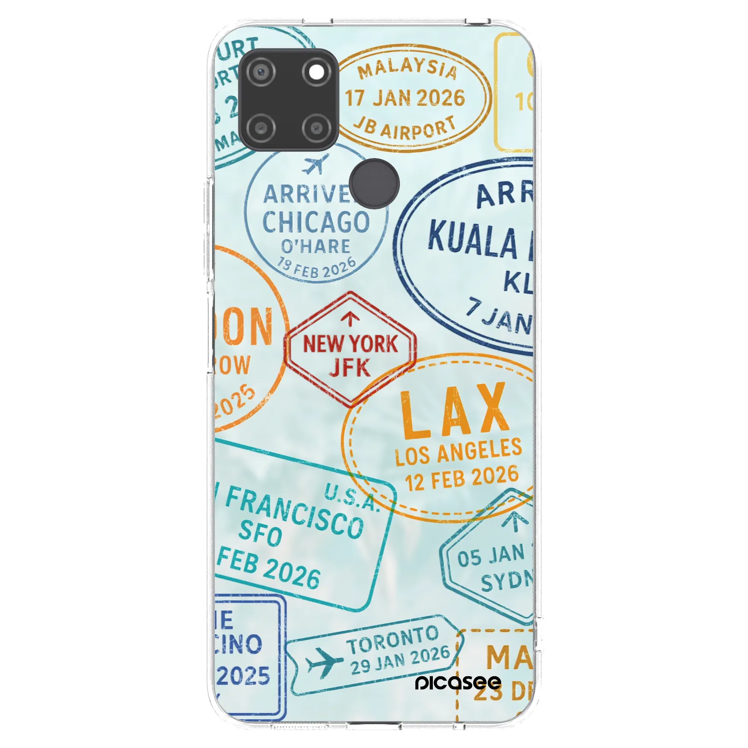 Picasee silikonski prozorni ovitek za Realme C21Y - PASSPORT EDITION