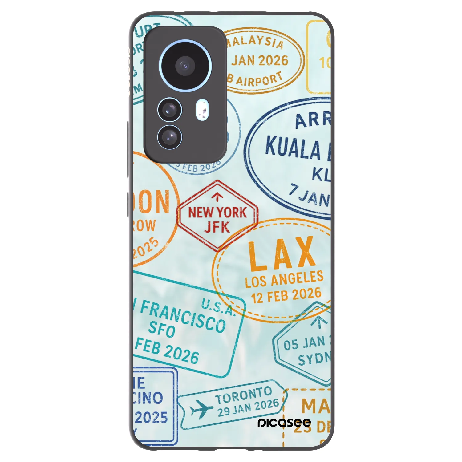 Picasee silikonski črni ovitek za Xiaomi 12T Pro - PASSPORT EDITION