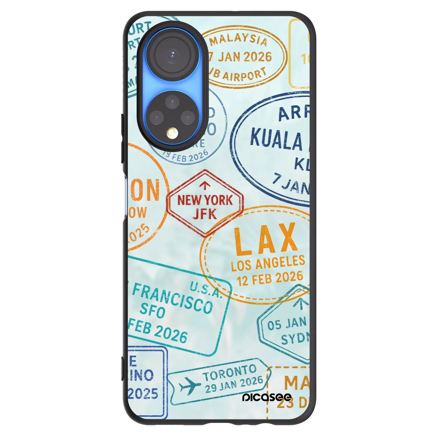 Picasee silikonski črni ovitek za Honor X7 - PASSPORT EDITION