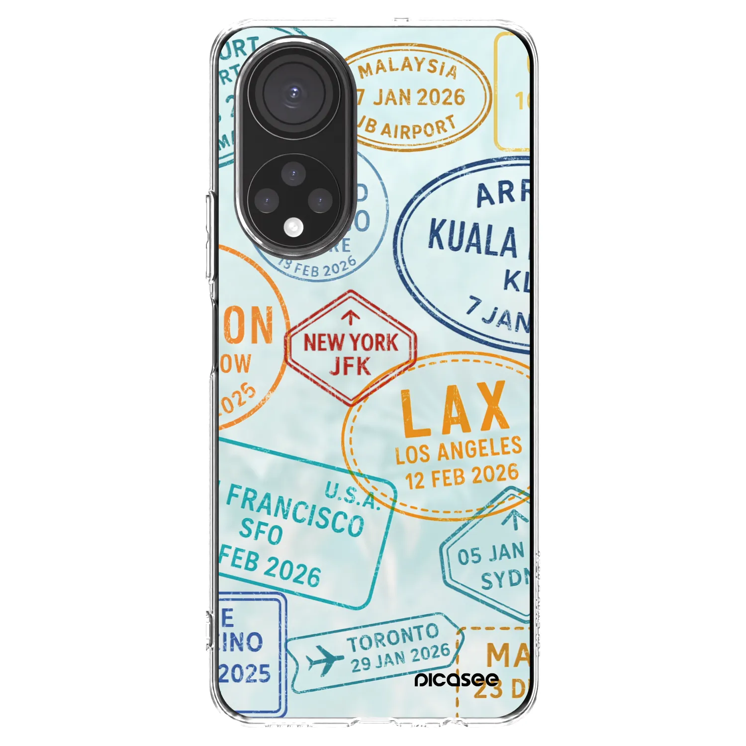 Picasee silikonski prozorni ovitek za Honor X7 - PASSPORT EDITION