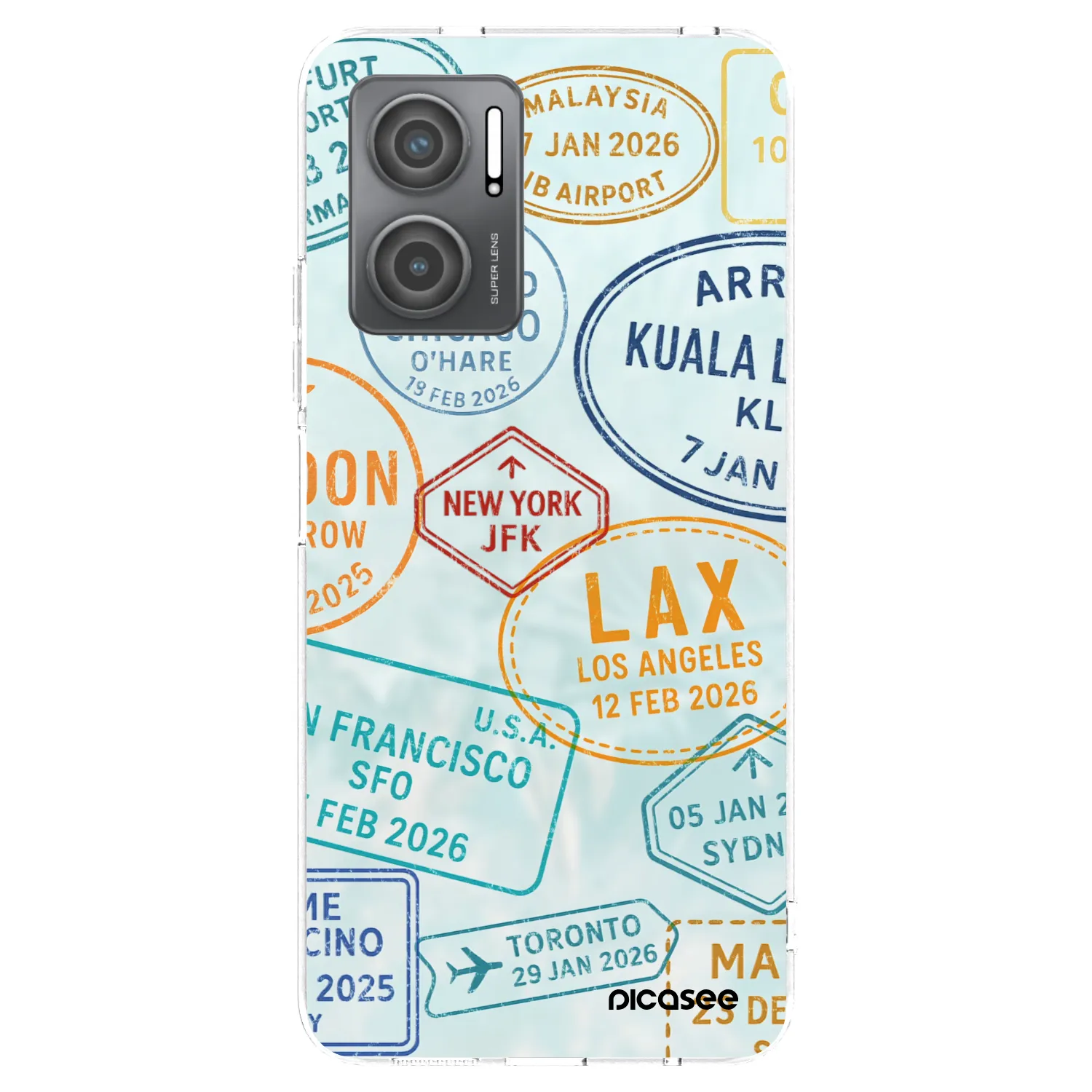 Picasee silikonski prozorni ovitek za Xiaomi Redmi 10 5G - PASSPORT EDITION