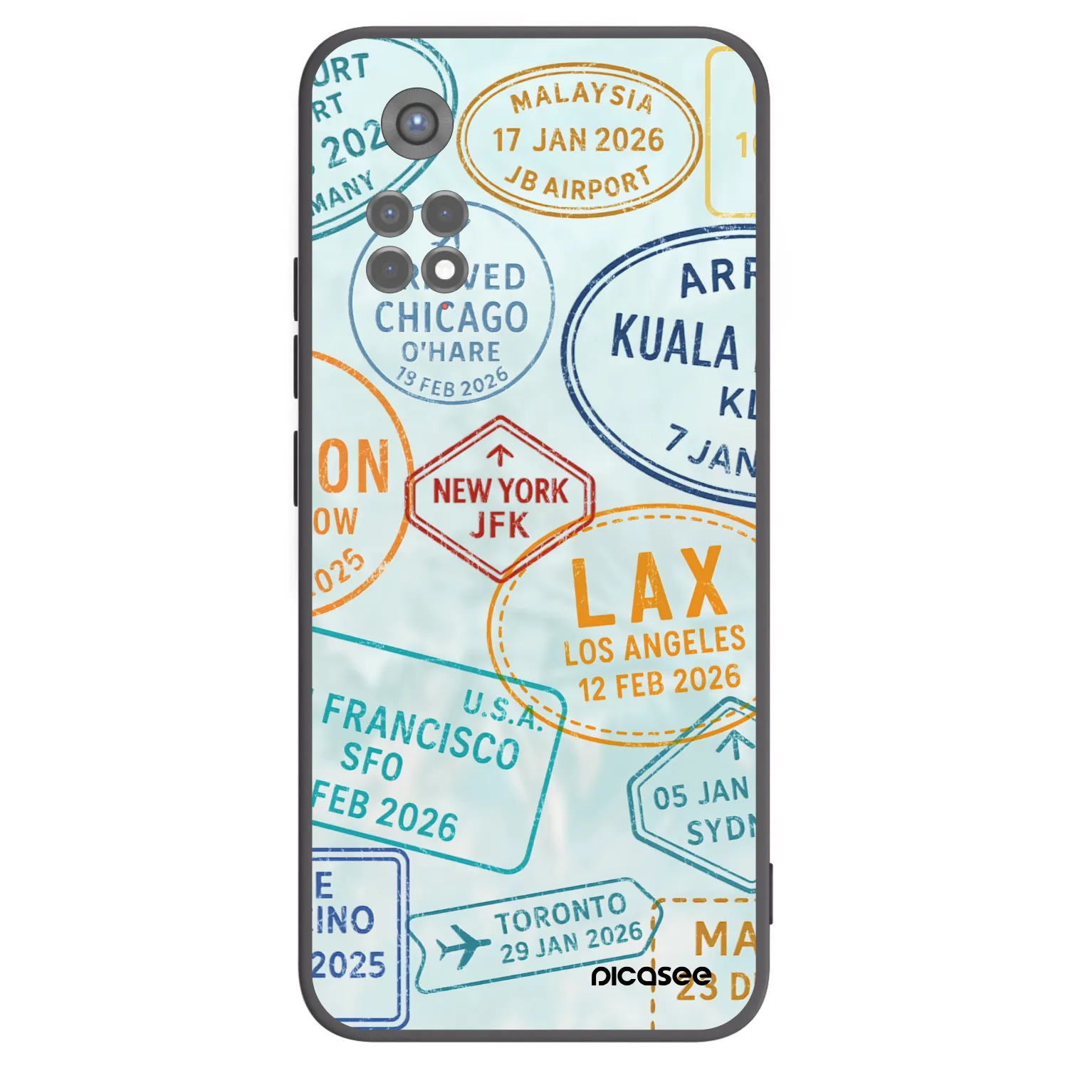 Picasee silikonski črni ovitek za Xiaomi Redmi Note 11S 5G - PASSPORT EDITION