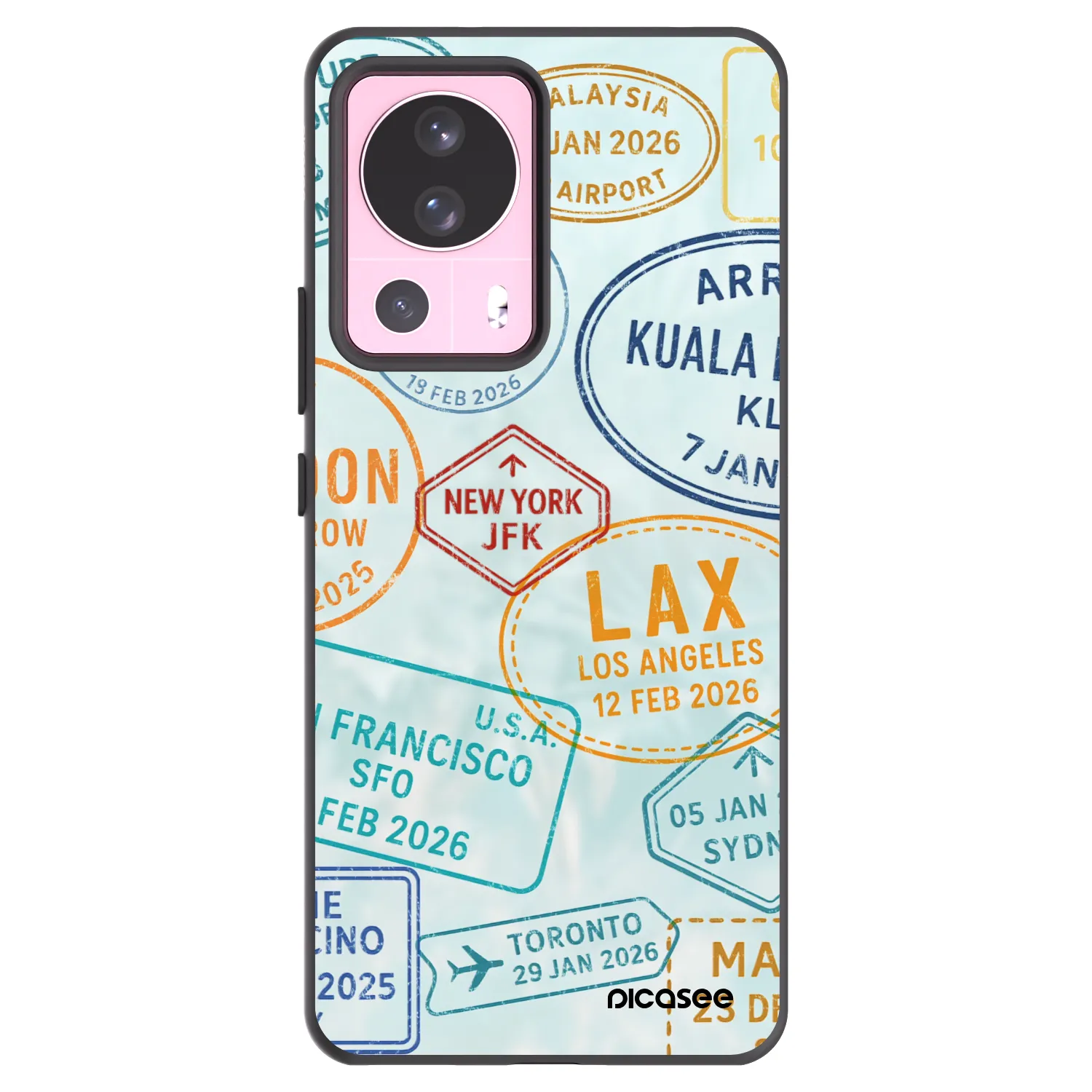 Picasee silikonski črni ovitek za Xiaomi 13 Lite - PASSPORT EDITION