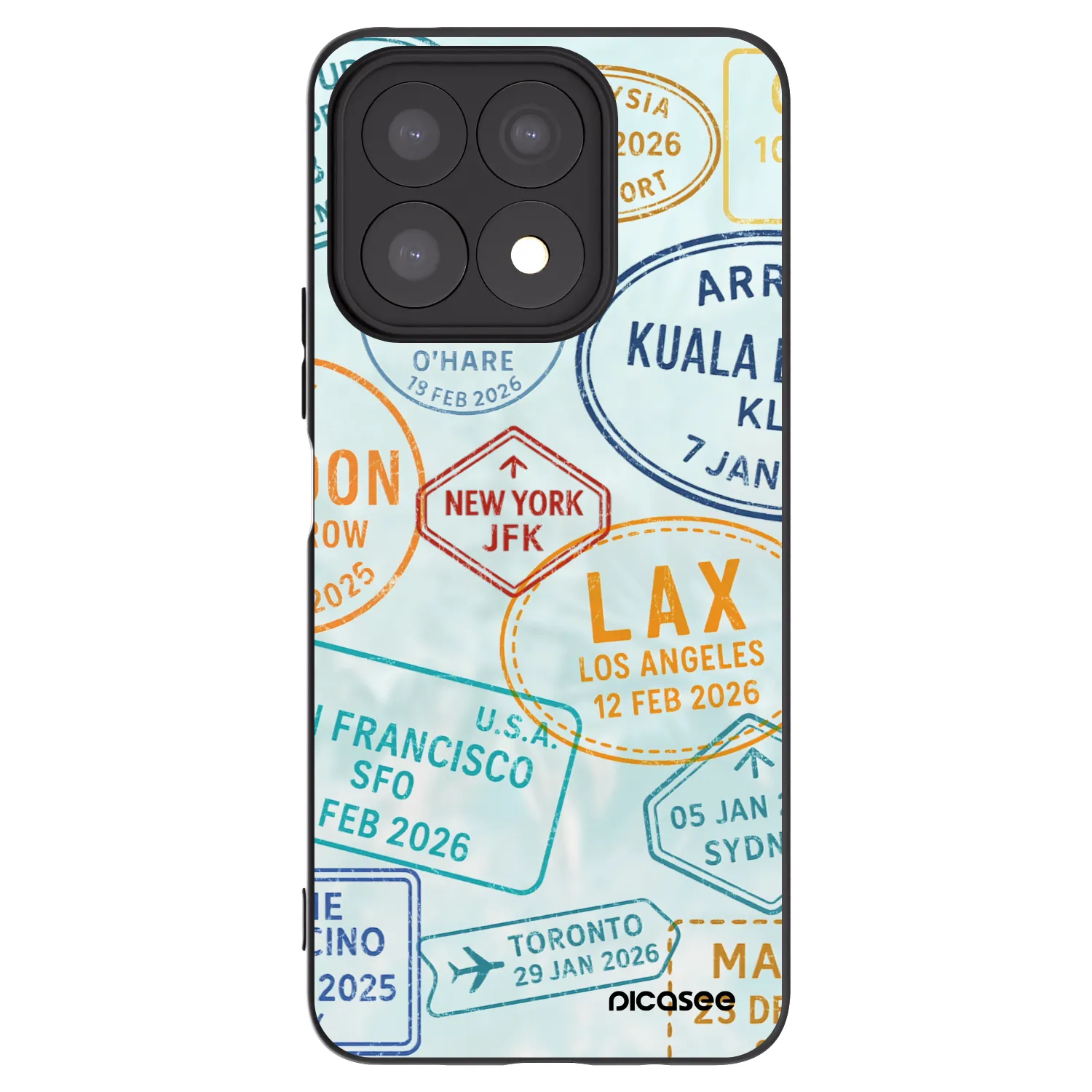 Picasee silikonski črni ovitek za Honor X8a - PASSPORT EDITION