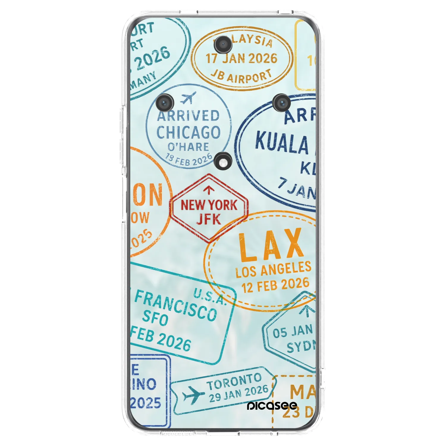Picasee silikonski prozorni ovitek za Honor Magic5 Lite 5G - PASSPORT EDITION