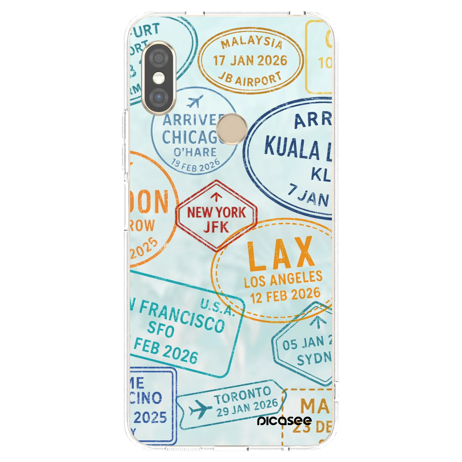 Picasee silikonski prozorni ovitek za Xiaomi Redmi Note 5 Global - PASSPORT EDITION