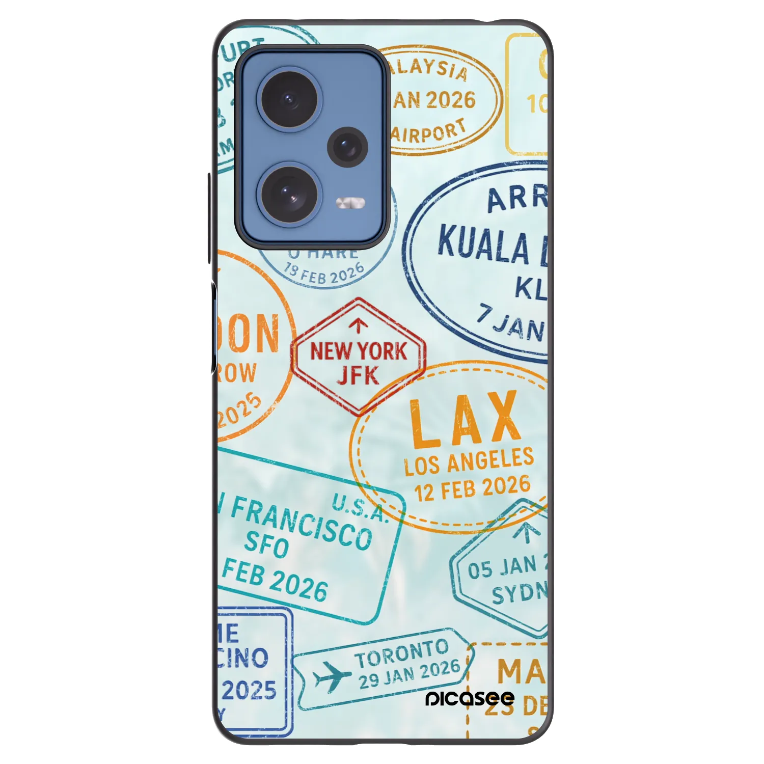 Picasee silikonski črni ovitek za Xiaomi Redmi Note 12 Pro 5G - PASSPORT EDITION