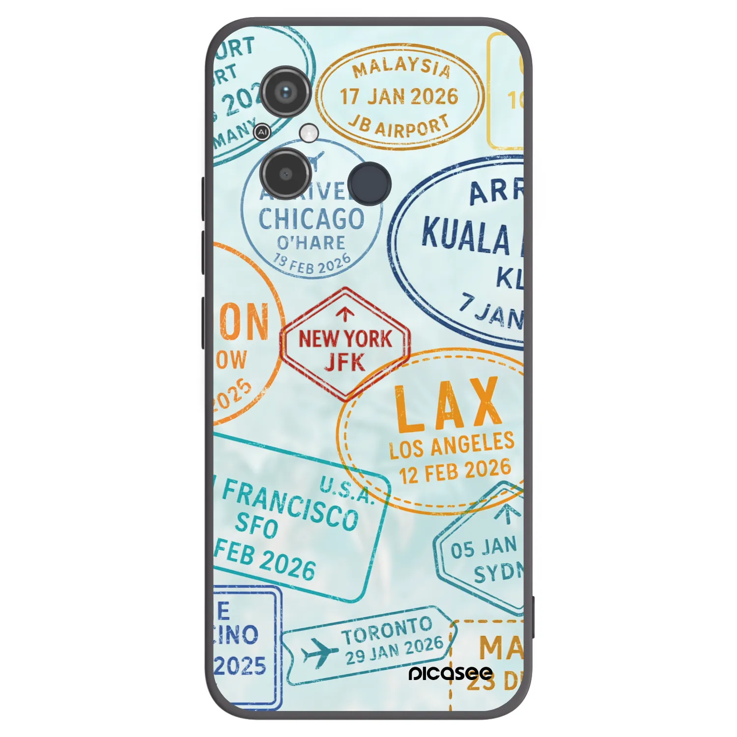 Picasee silikonski črni ovitek za Xiaomi Redmi 12C - PASSPORT EDITION