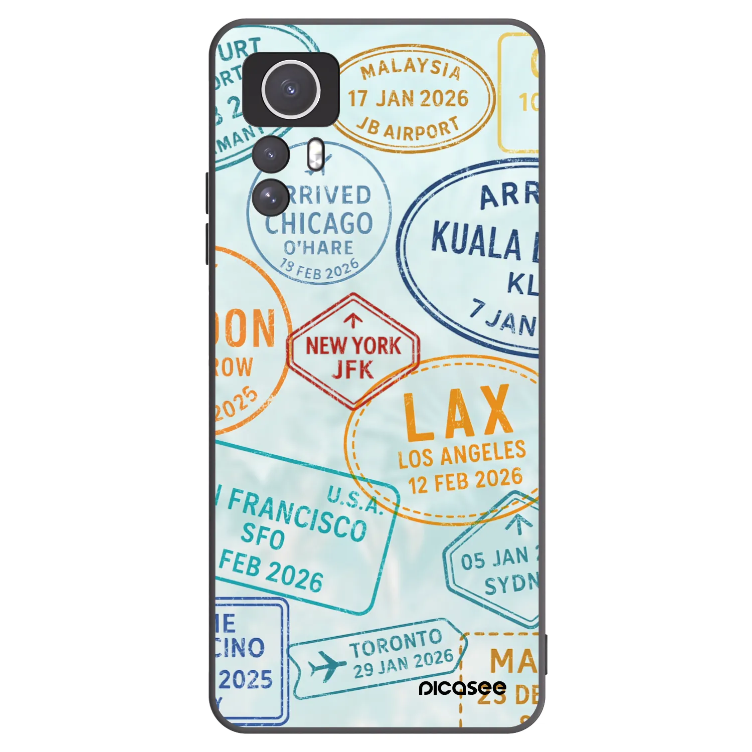 Picasee silikonski črni ovitek za Xiaomi Redmi Note 12S - PASSPORT EDITION