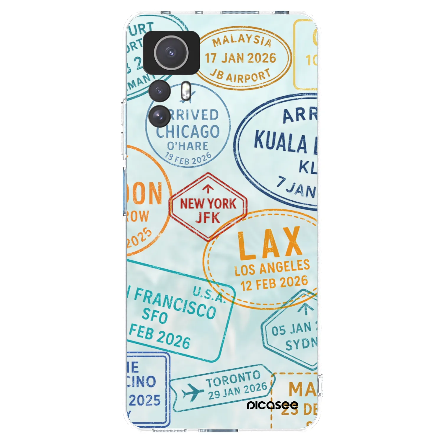 Picasee silikonski prozorni ovitek za Xiaomi Redmi Note 12S - PASSPORT EDITION