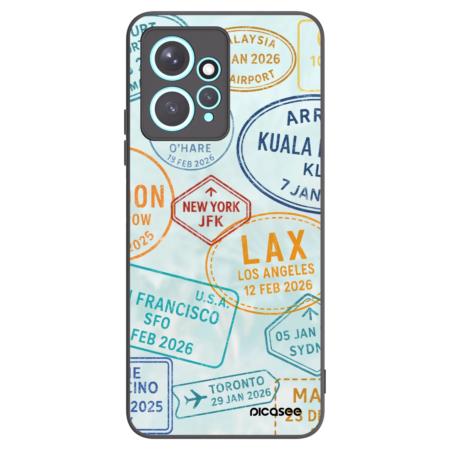 Picasee silikonski črni ovitek za Xiaomi Redmi Note 12 4G - PASSPORT EDITION