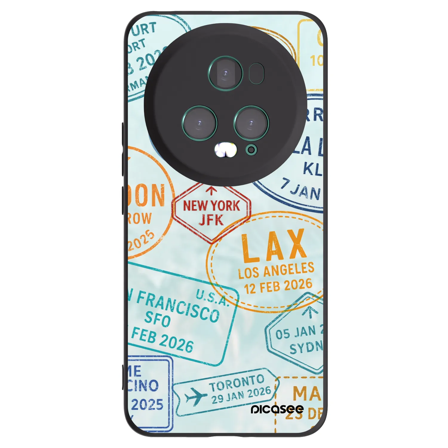 Picasee silikonski črni ovitek za Honor Magic5 Pro - PASSPORT EDITION