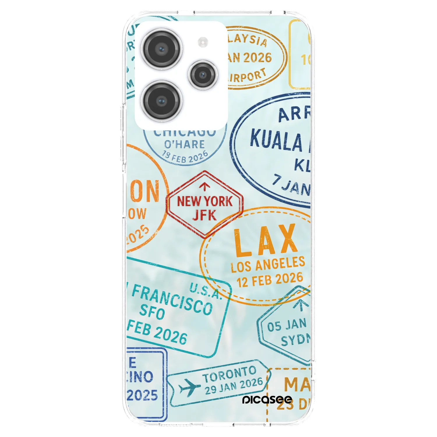 Picasee silikonski prozorni ovitek za Xiaomi Redmi 12 4G - PASSPORT EDITION