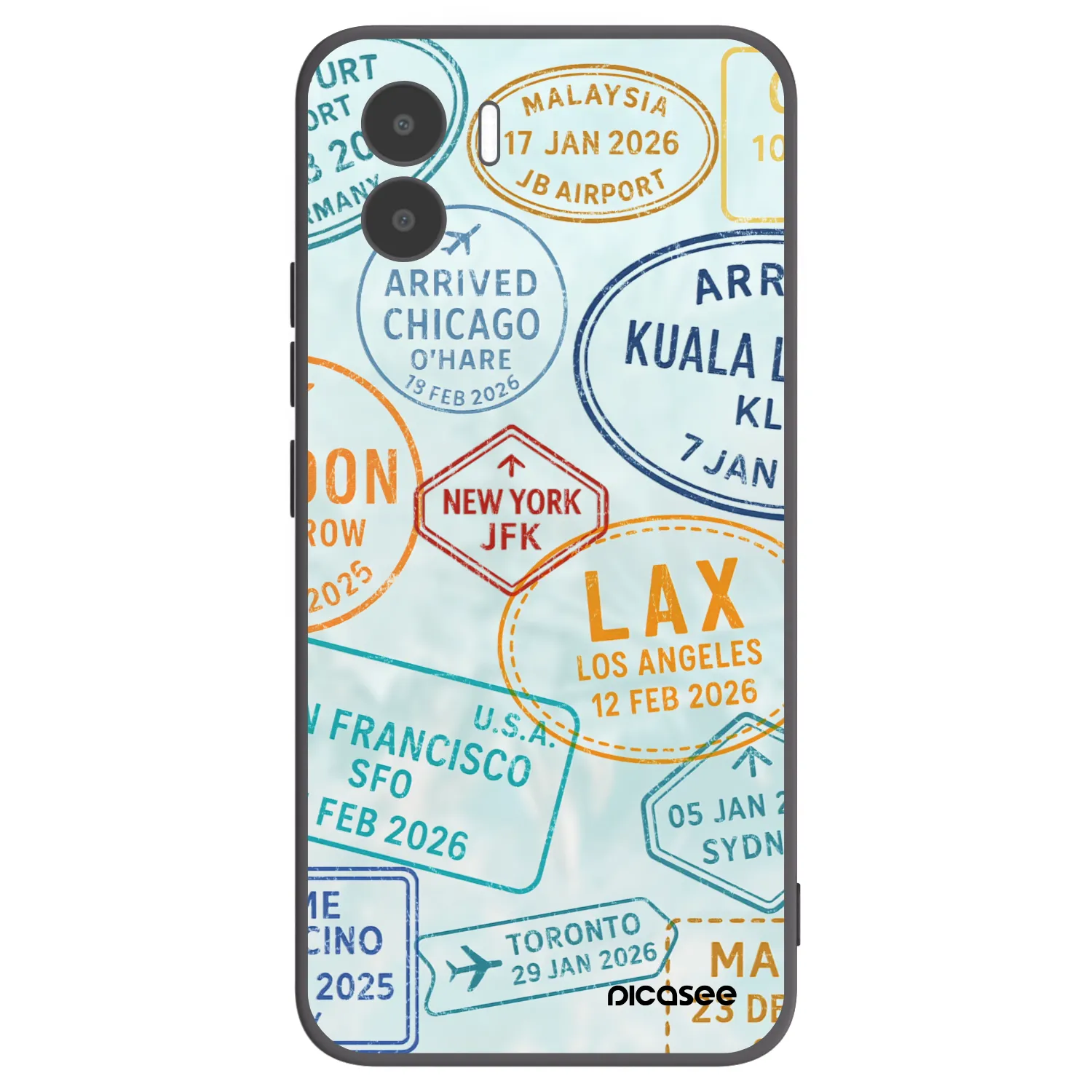 Picasee silikonski črni ovitek za Xiaomi Redmi A2 - PASSPORT EDITION