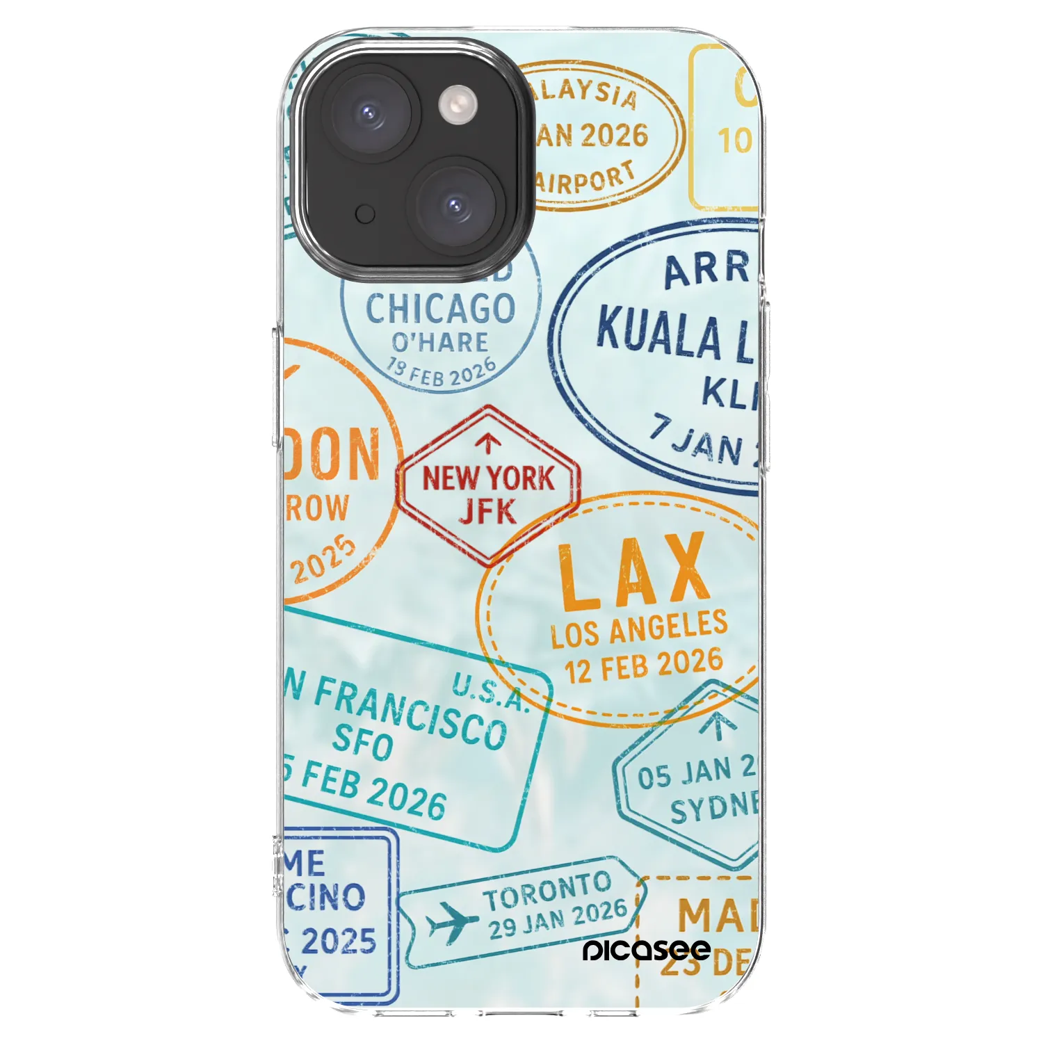 Picasee silikonski prozorni ovitek za Apple iPhone 15 - PASSPORT EDITION