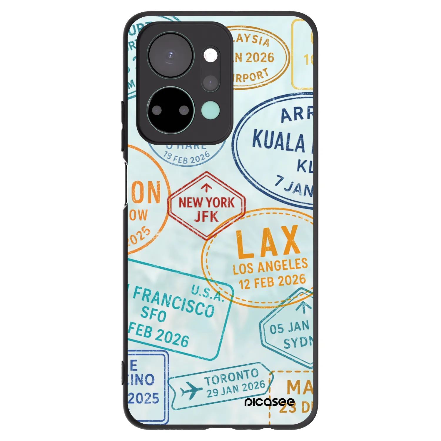 Picasee silikonski črni ovitek za Honor X7a - PASSPORT EDITION