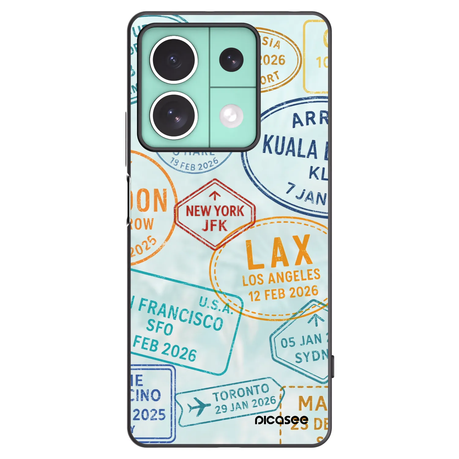 Picasee silikonski črni ovitek za Xiaomi Redmi Note 13 5G - PASSPORT EDITION