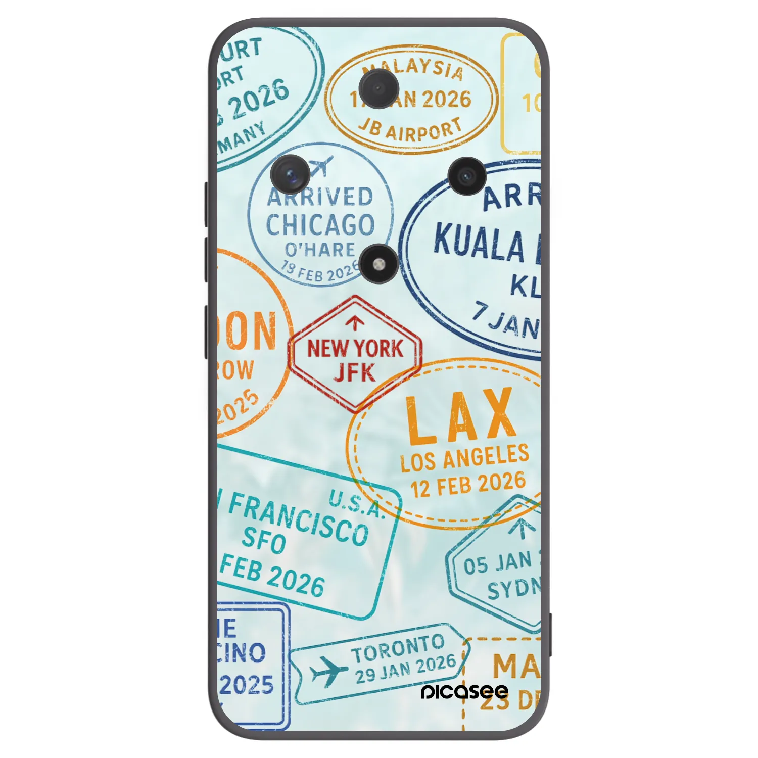 Picasee silikonski črni ovitek za Honor Magic6 Lite 5G - PASSPORT EDITION